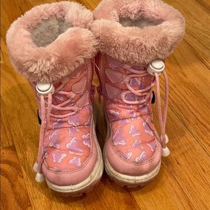 Girls faux fur winter boots